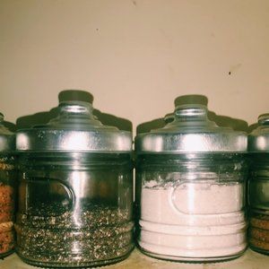 Glass Spice Jars (Set of 8)